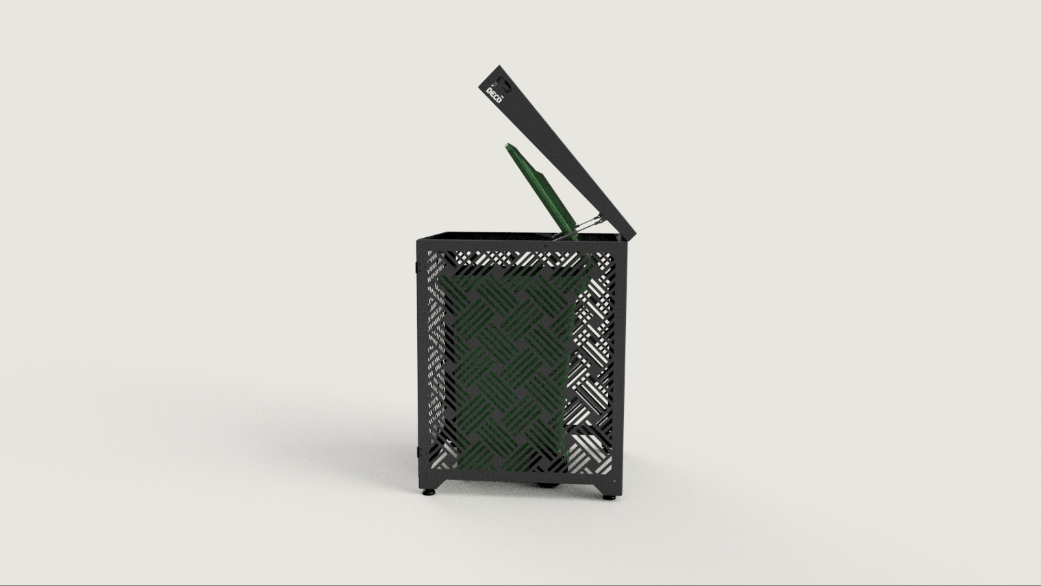 Premium Metal Bin Enclosure for 1 × 240 L Bin Pattern #4