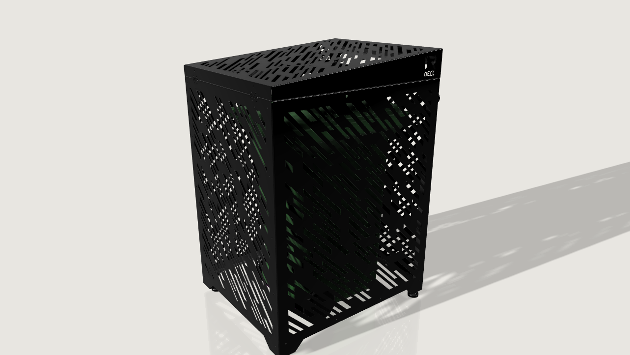 Premium Metal Bin Enclosure for 1 × 240 L Bin Pattern #1