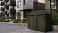 Premium Metal Bin Enclosure for 2 × 240 L Bin Pattern #3