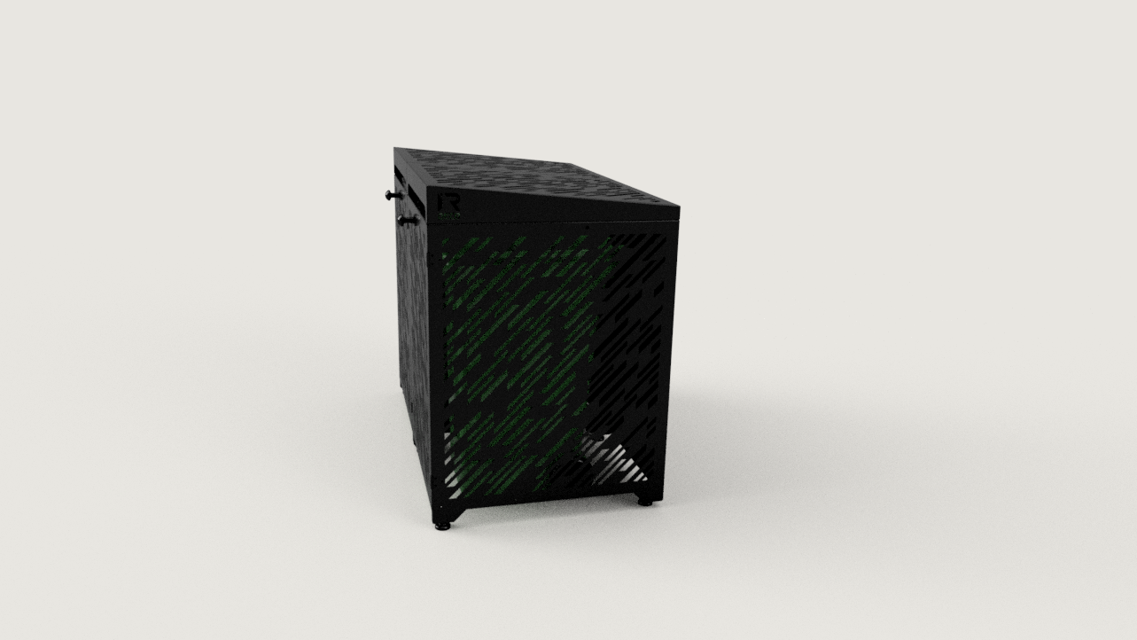 Premium Metal Bin Enclosure for 2 × 240 L Bin Pattern #1
