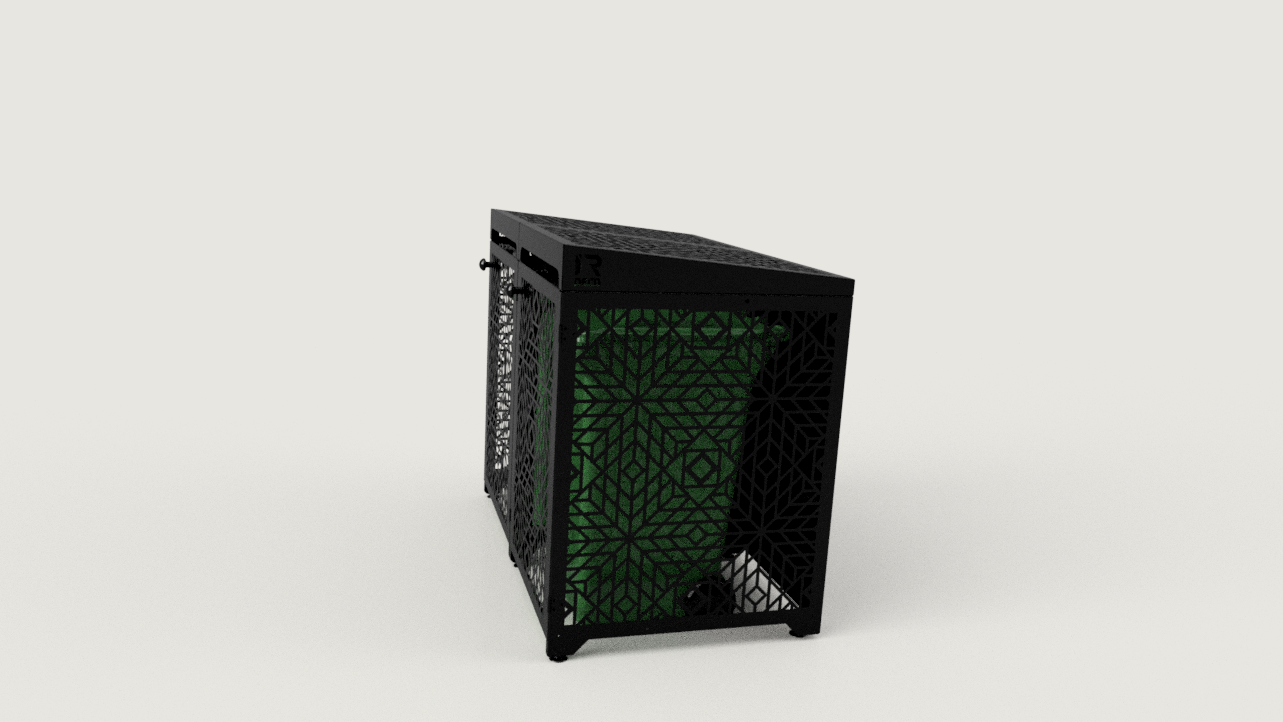 Premium Metal Bin Enclosure for 2 × 240 L Bin Pattern #2