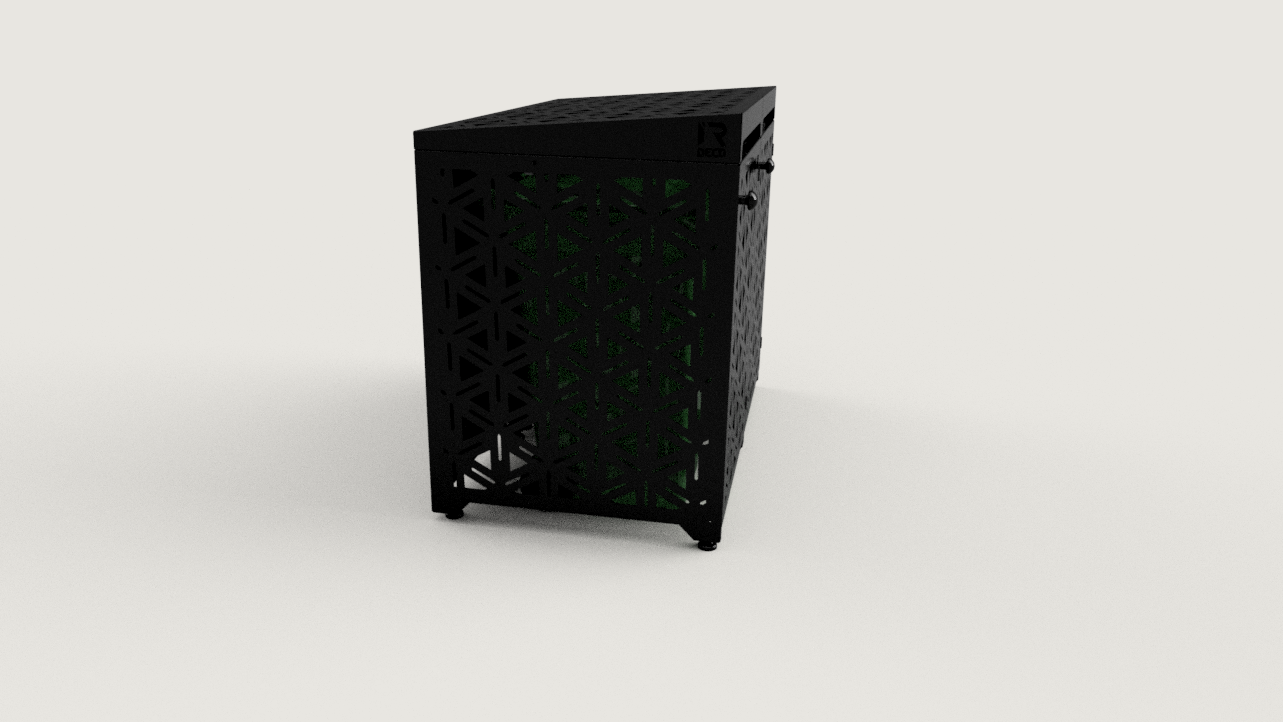 Premium Metal Bin Enclosure for 2 × 240 L Bin Pattern #3
