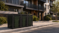 Premium Metal Bin Enclosure for 3 × 240 L Bin Pattern #2