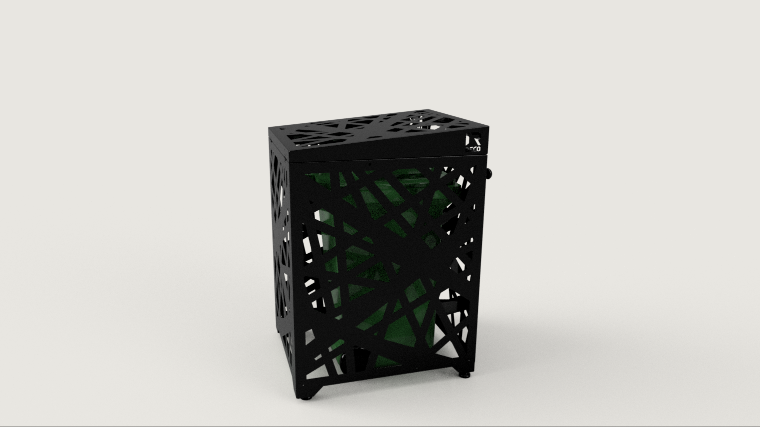 Premium Metal Bin Enclosure for 1 × 240 L Bin Pattern #5