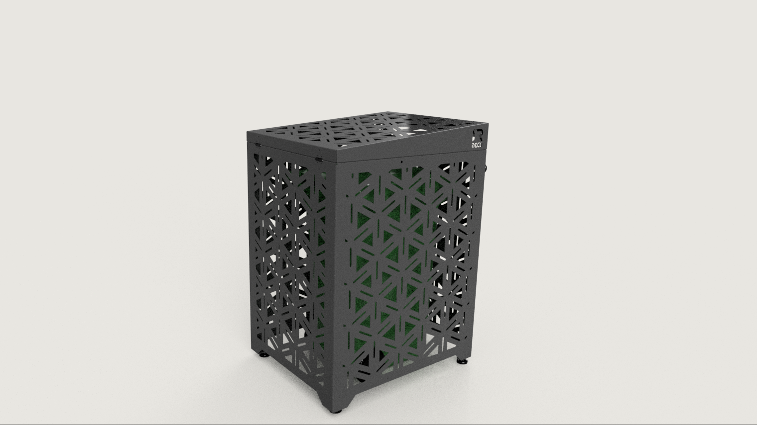Premium Metal Bin Enclosure for 1 × 240 L Bin Pattern #3
