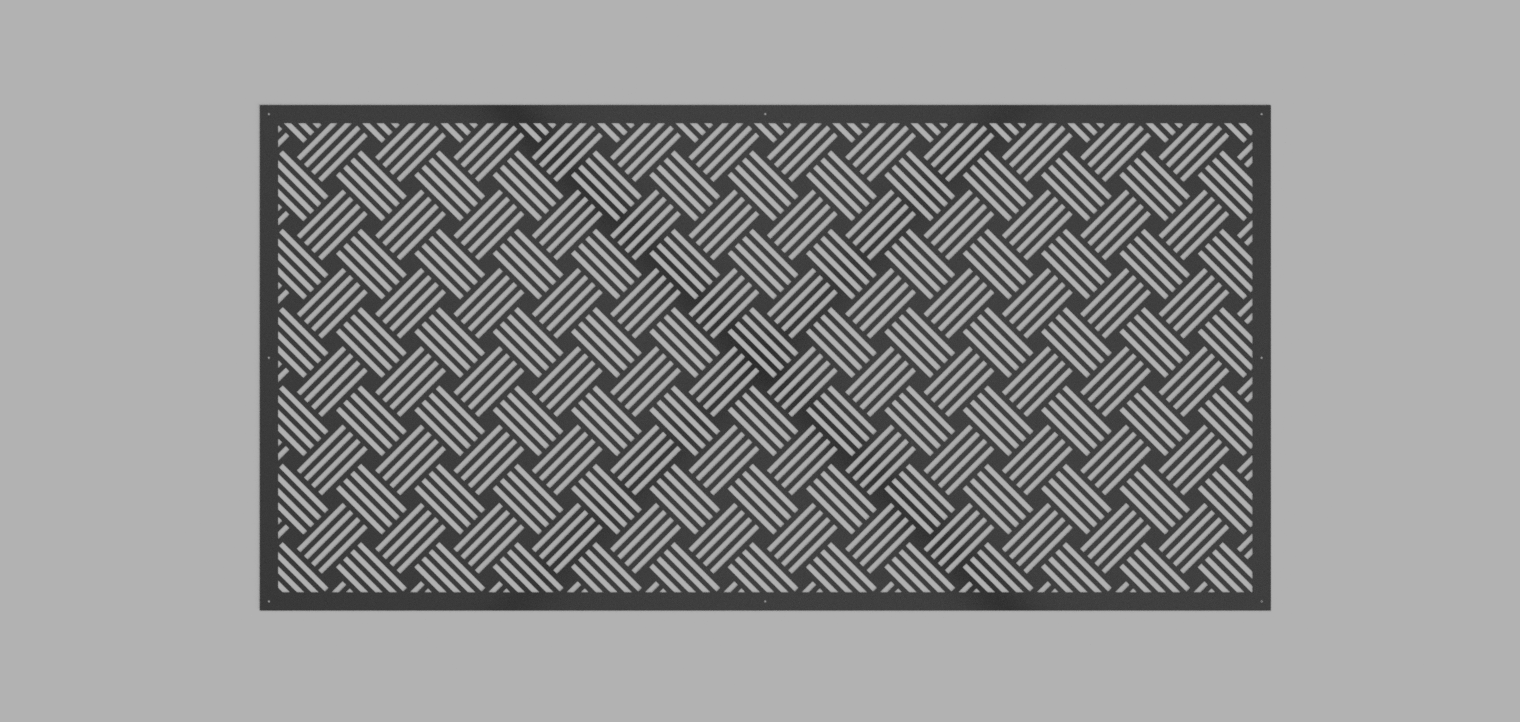 Laser-Cut Metal Panels for Gates, Railings & Balconies #4 (FLAT-NOT FOLDED EDGES)