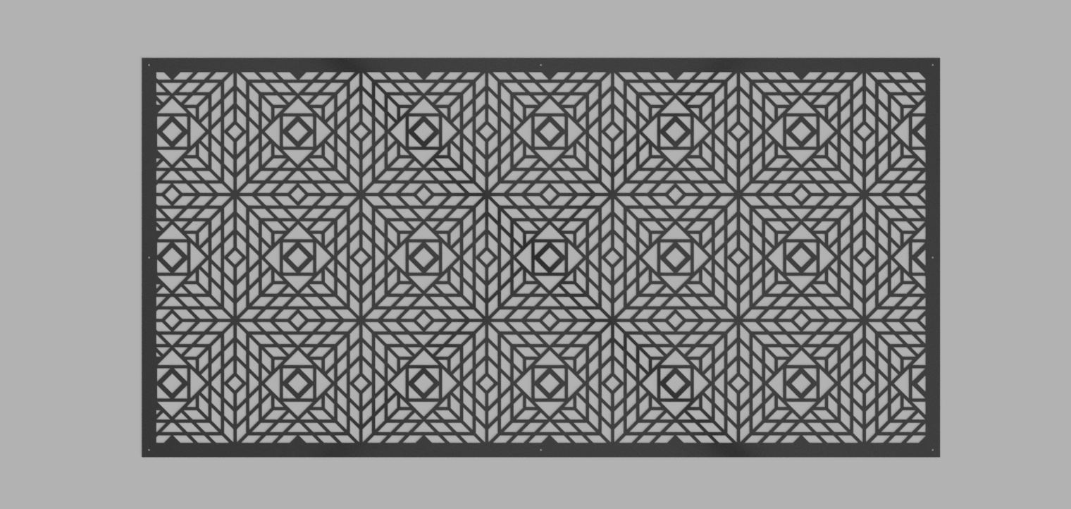 Laser-Cut Metal Panels for Gates, Railings & Balconies #2 (FLAT-NOT FOLDED EDGES)